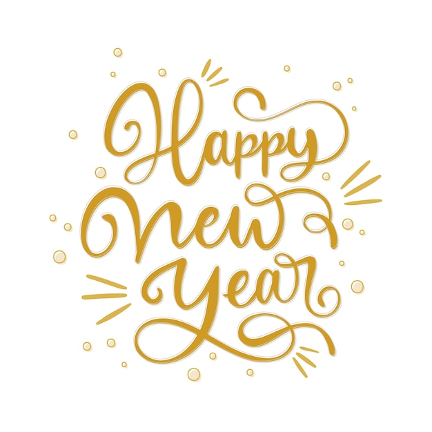 Lettering happy new year 2020