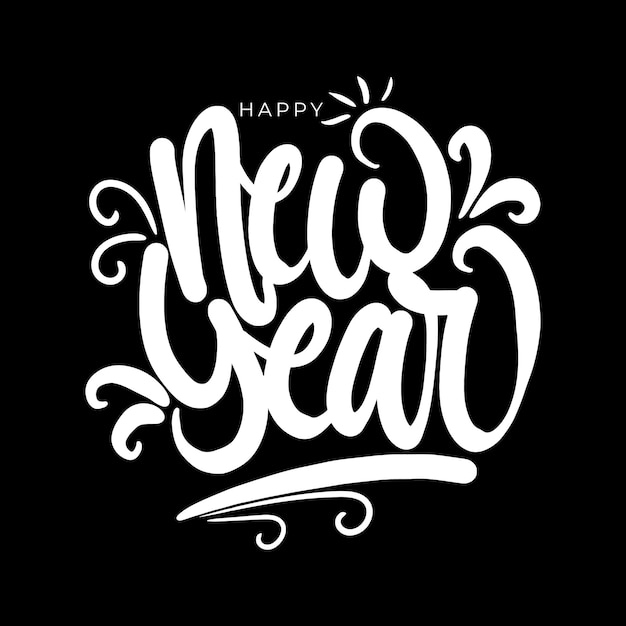 Free Vector lettering happy new year 2022