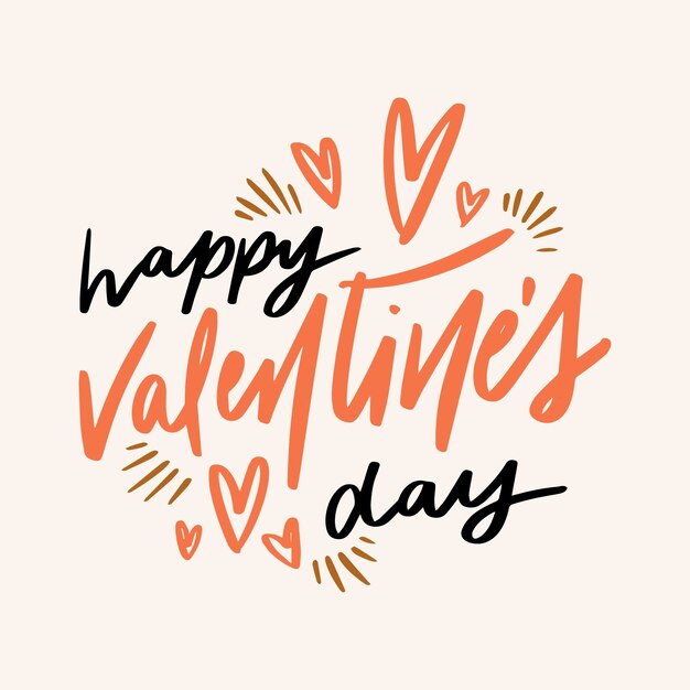 Lettering for happy valentine's day event