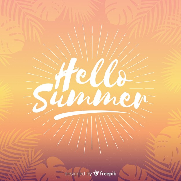 Lettering hello summer