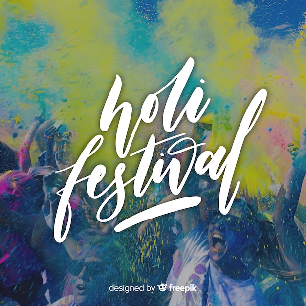 Lettering  holi festival