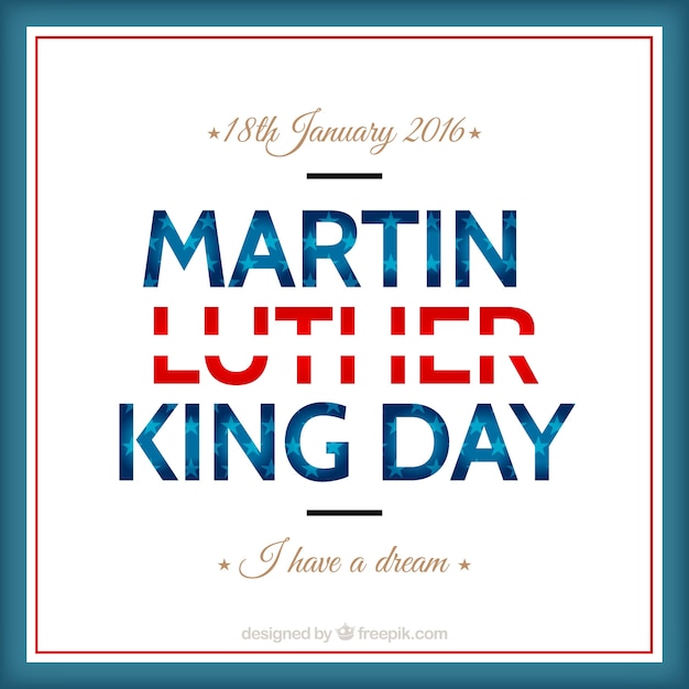 Lettering Martin Luther King Day 