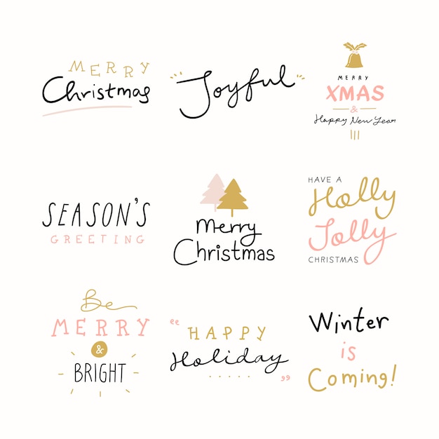 Free Vector lettering messages 