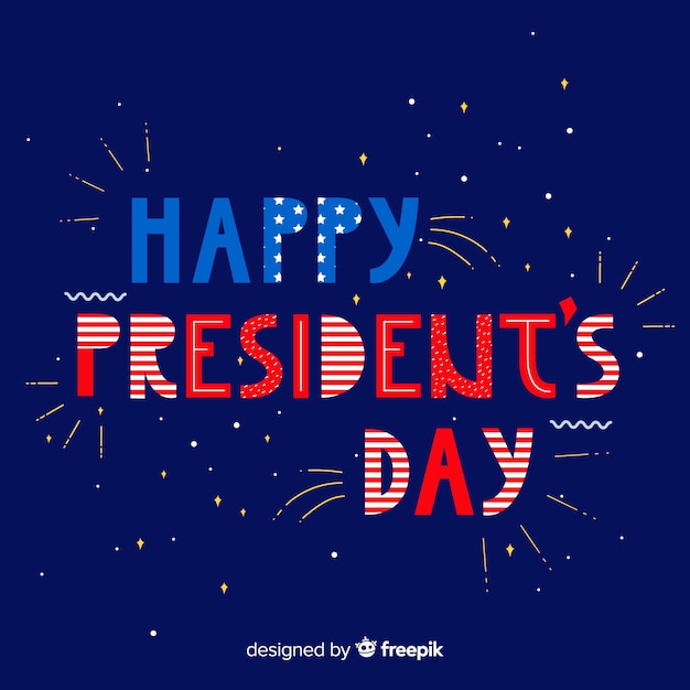 Lettering president's day 