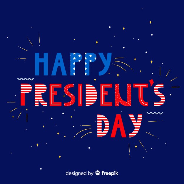 Lettering president's day 