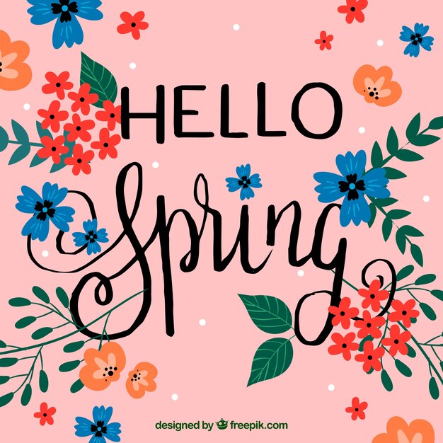 Lettering spring background