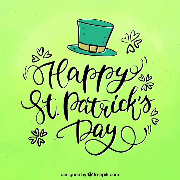 Free Vector lettering st. patrick's day background