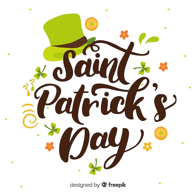 Free Vector lettering st. patrick's day