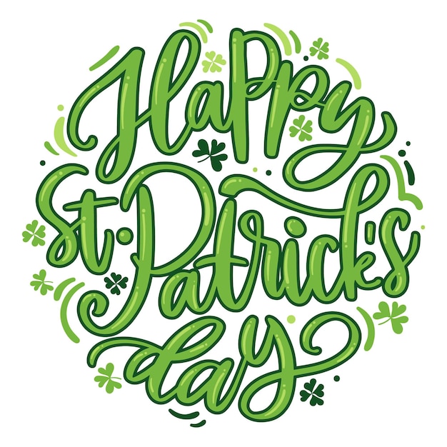 Free Vector lettering st. patrick's day