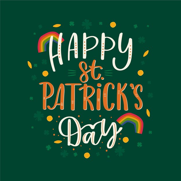 Lettering of st. patricks day event celebration theme