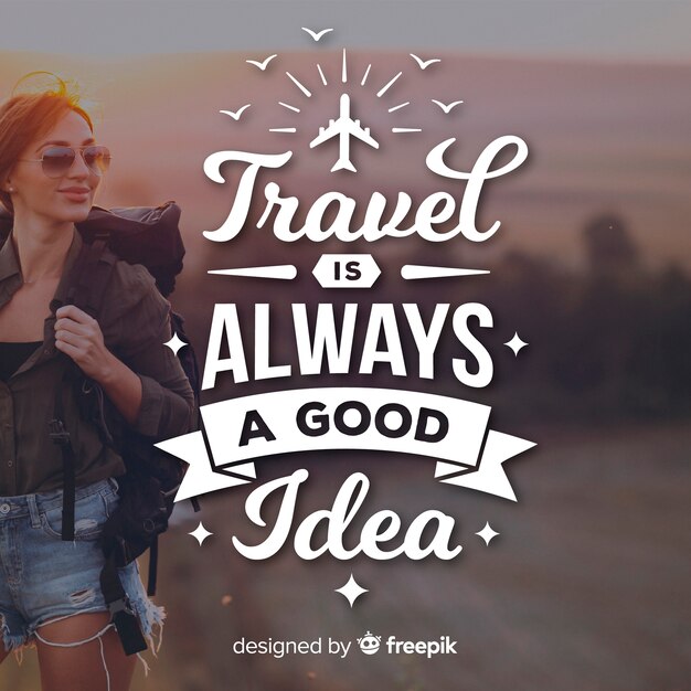 Lettering travel background