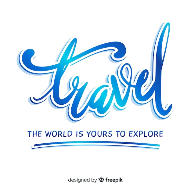 Lettering travel background