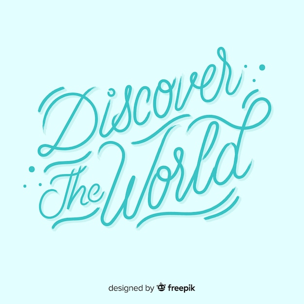 Free vector lettering travel