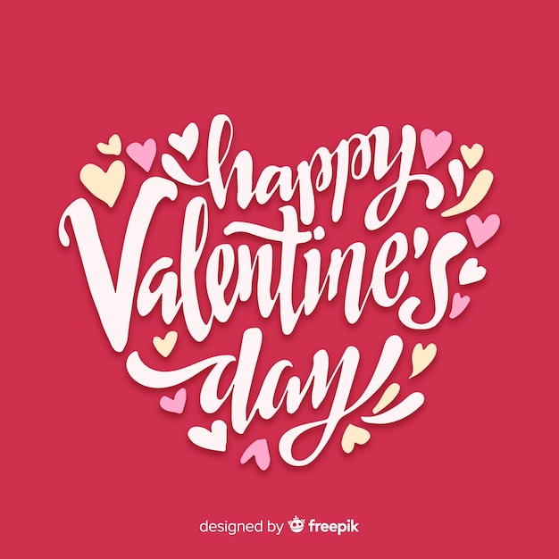 Lettering valentine background