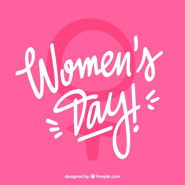 Lettering women's day background