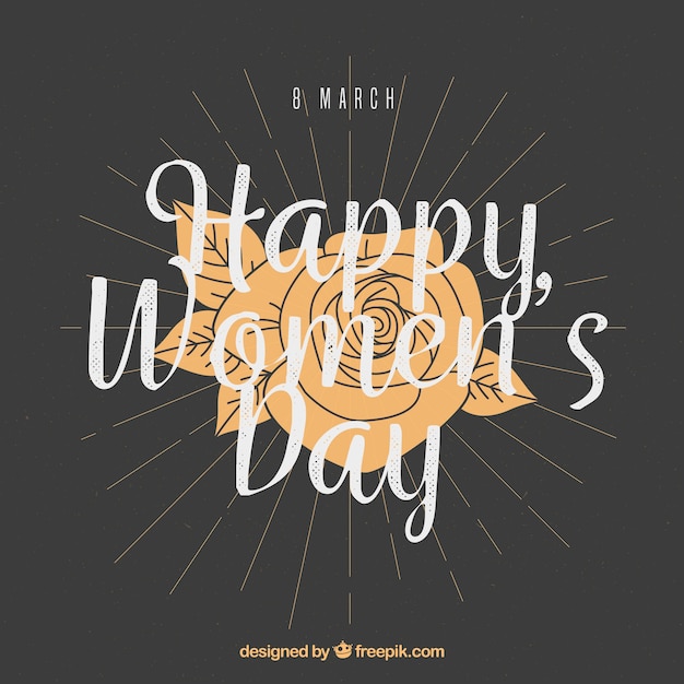 Free Vector lettering women's day background