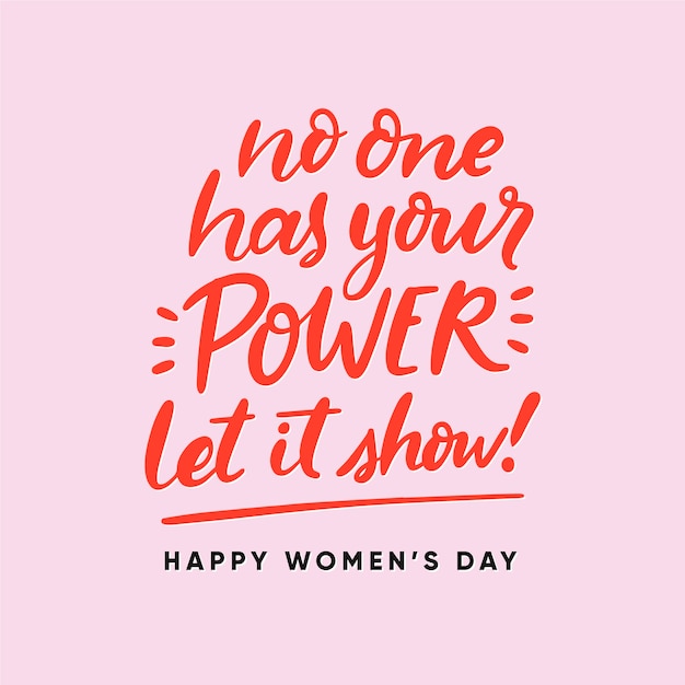 Lettering women's day