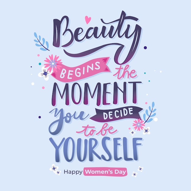 Lettering womens day theme