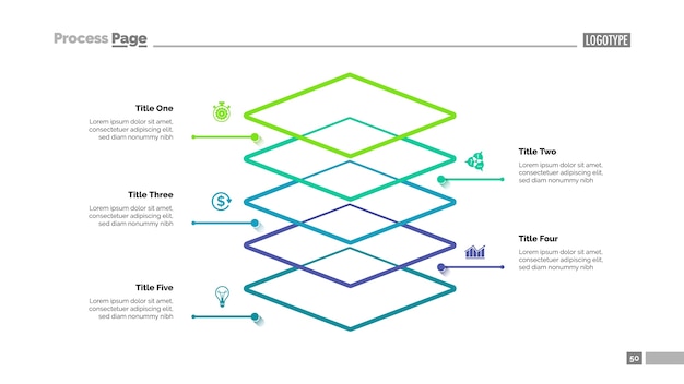 Level Diagram with Five Elements Template