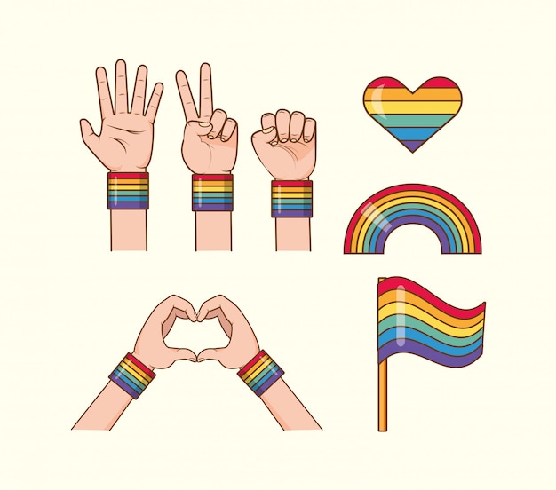 Free Vector lgbt element collection