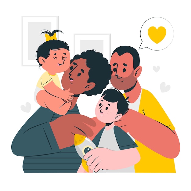 Lgbt family illustration