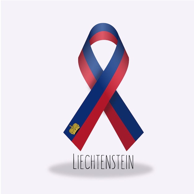 Free Vector liechtenstein flag ribbon design