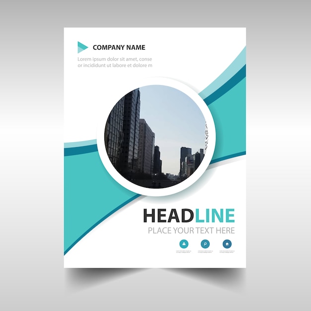 Light blue circular creative business brochure design