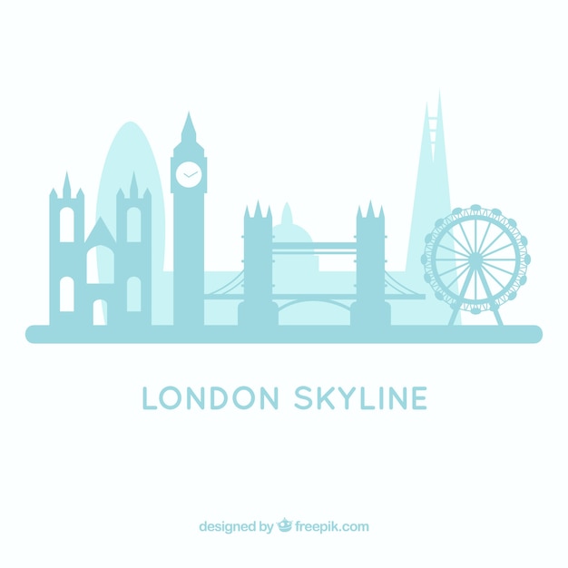 Free Vector light blue london skyline design