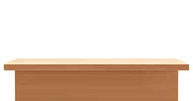 Free vector light brown wooden 3d table countertop