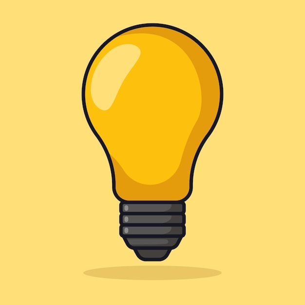 Light Bulb Coloured Outline