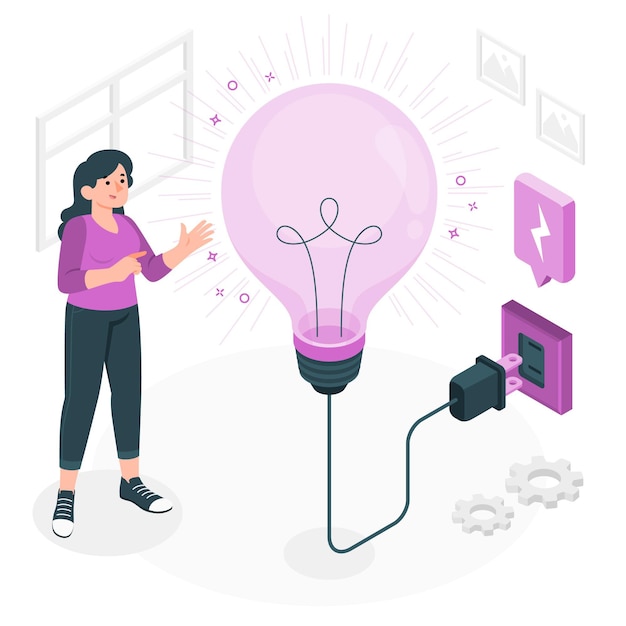 Free vector light bulb concept illustration