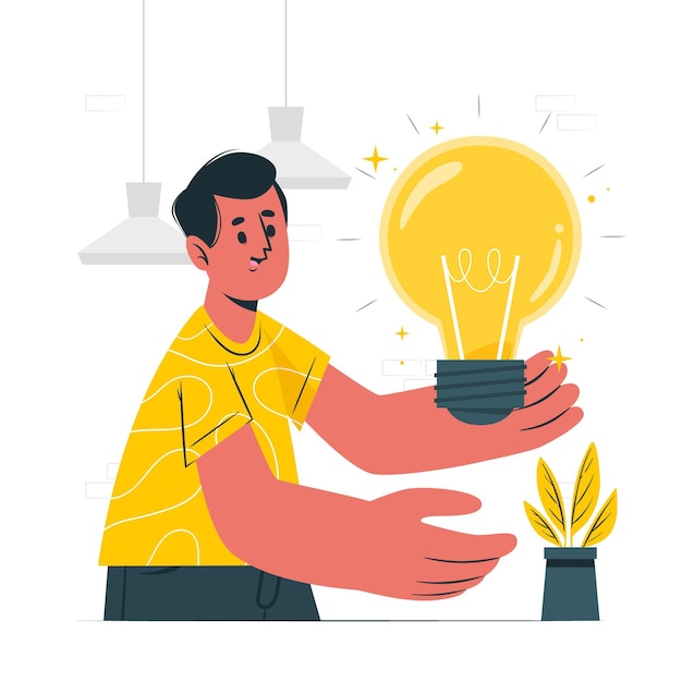 Light bulb concept illustration