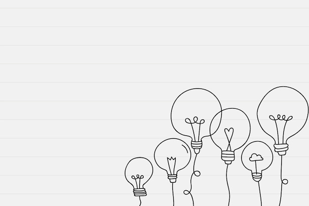 Free Vector light bulb doodle border