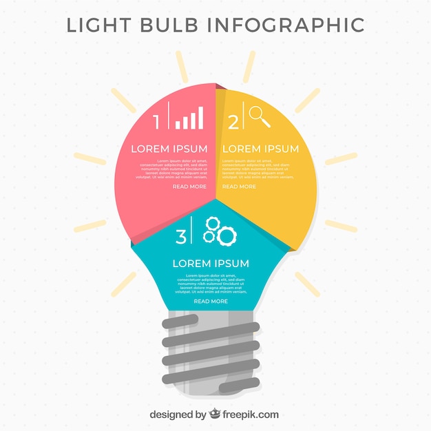 Free Vector light bulb infographic with elements