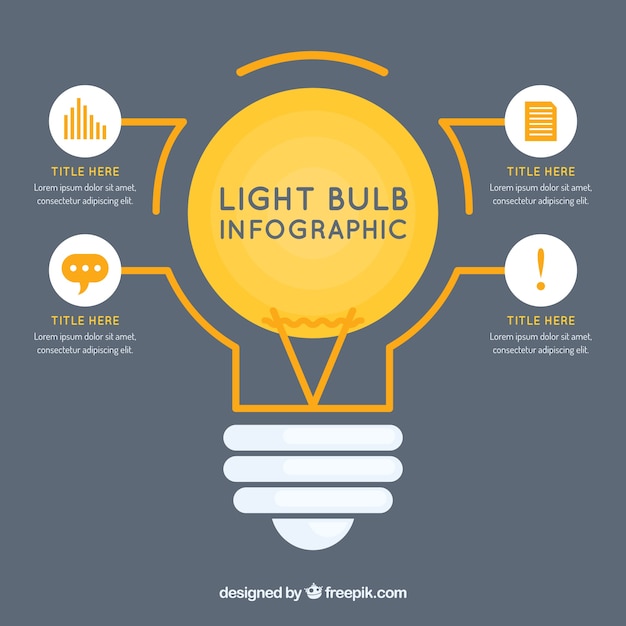 Free Vector light bulb infographic