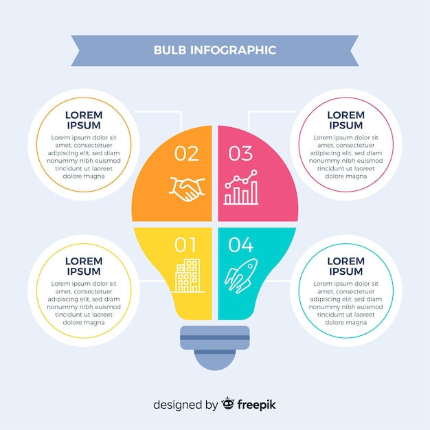 Light bulb infographic