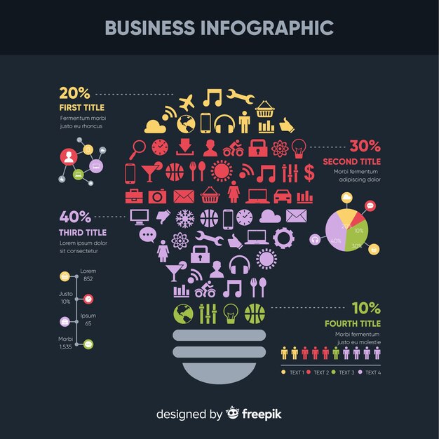 Light bulb infographic