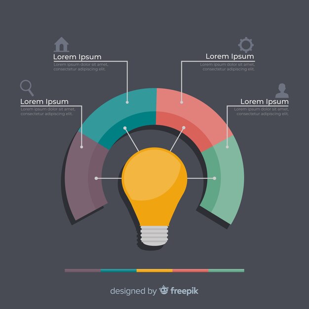 Light bulb infographic