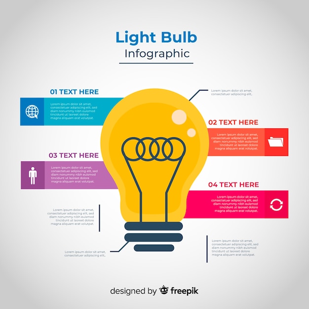 Light bulb infographic