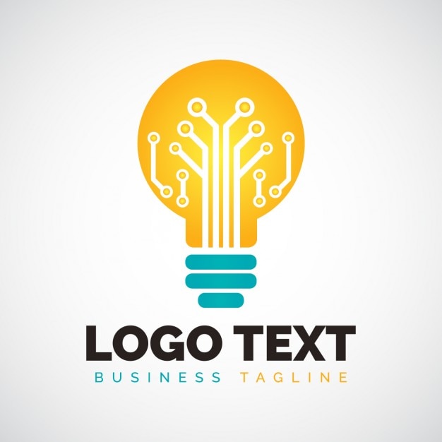 Free Vector light bulb shape logo