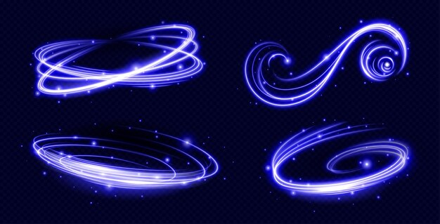 Light lines and swirls with glow effect