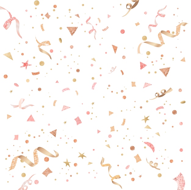 Light pink confetti celebratory design