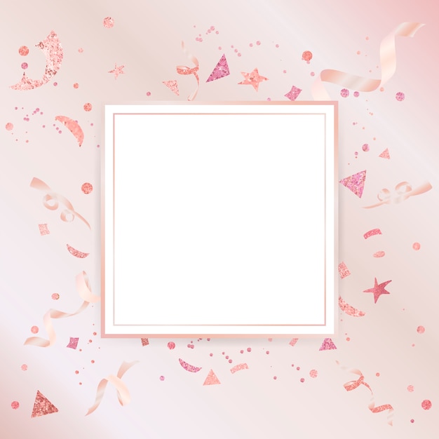 Free Vector light pink confetti celebratory design