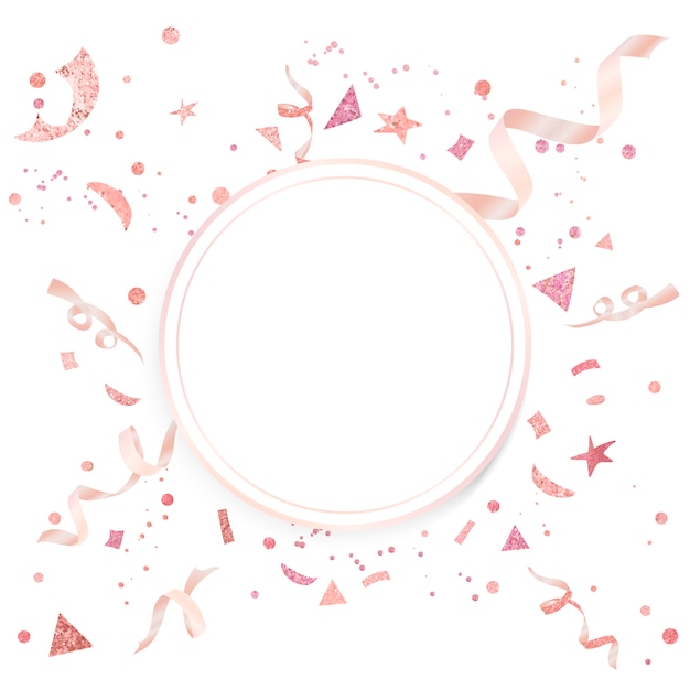 Free Vector light pink confetti celebratory design