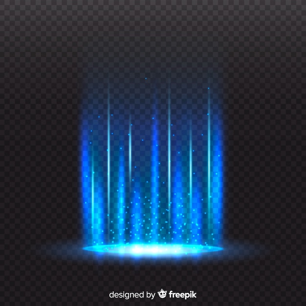 Light portal effect with transparent background