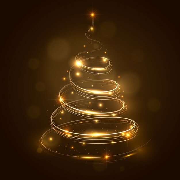 Light trail christmas tree concept