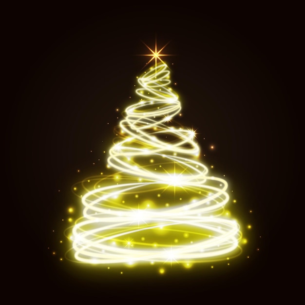 Light trail christmas tree