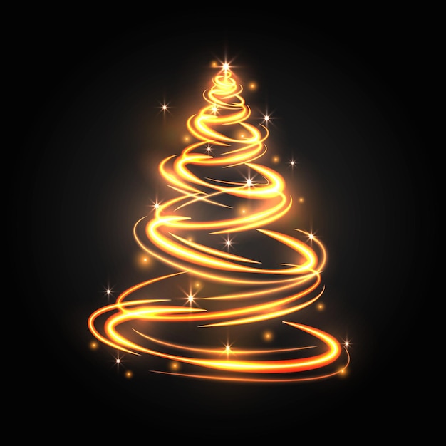 Light trail christmas tree