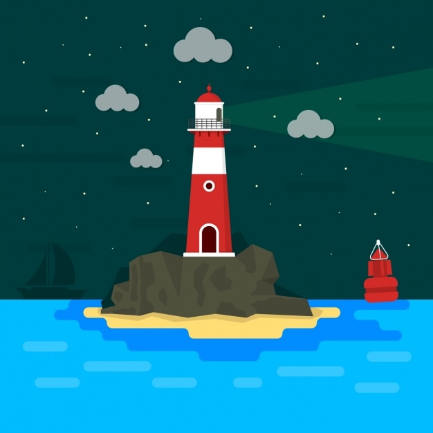 Free Vector lighthouse background design