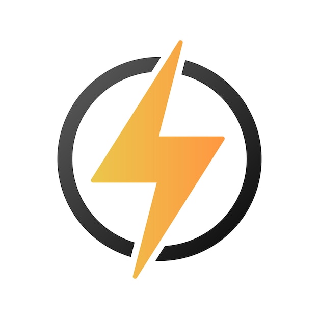 Lightning Bolt Circle Gradient